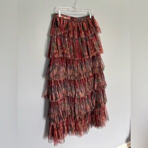 Hutch Pleated Tiered Maxi Skirt